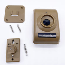 Load image into Gallery viewer, Load image into Gallery viewer, detailed photo of milton motion detector with mounting hardware
