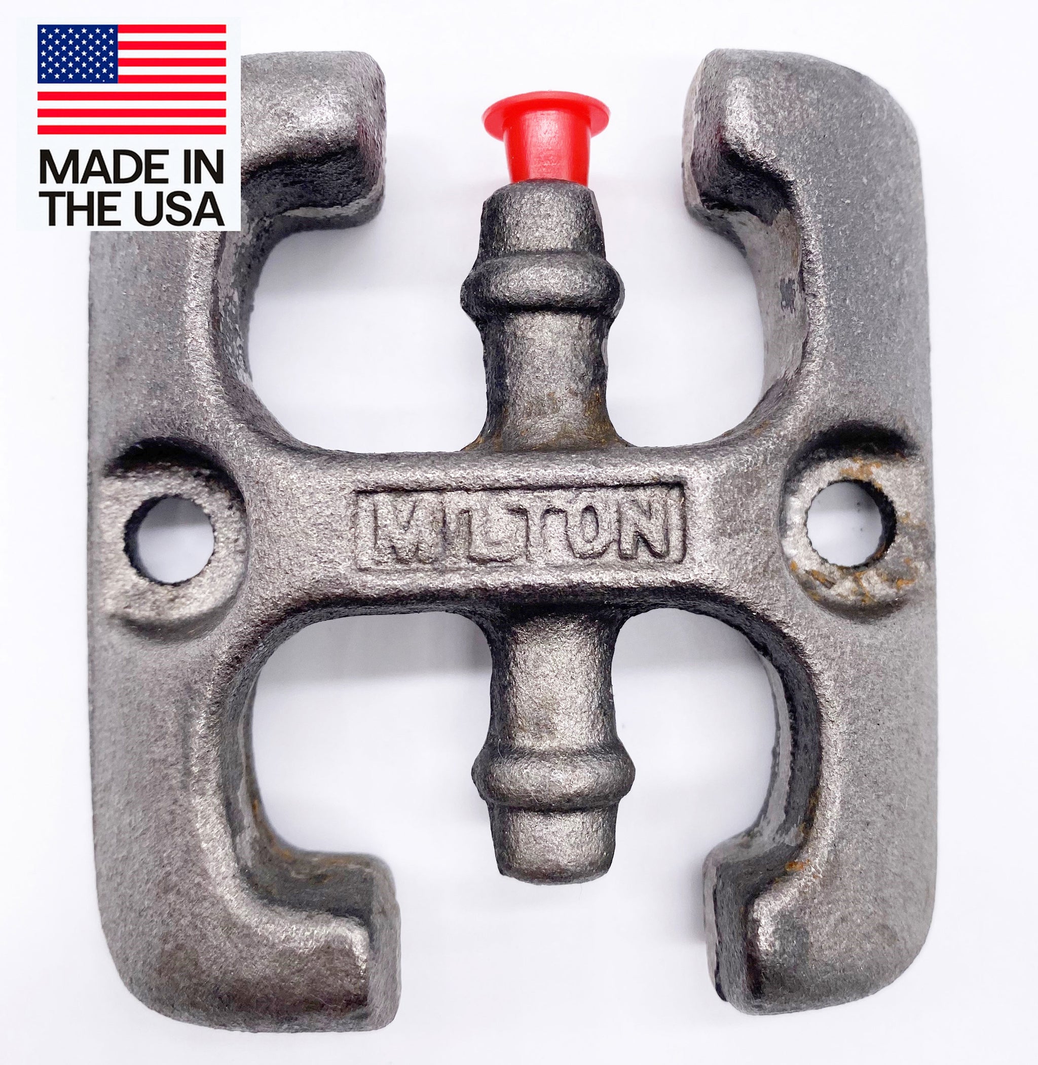 Milton End-of-Hose Anchor – Durable Cast Iron Hose Anchor for Driveway Signal Hoses and Splicing