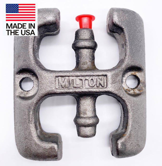 Milton End-of-Hose Anchor – Durable Cast Iron Hose Anchor for Driveway Signal Hoses and Splicing