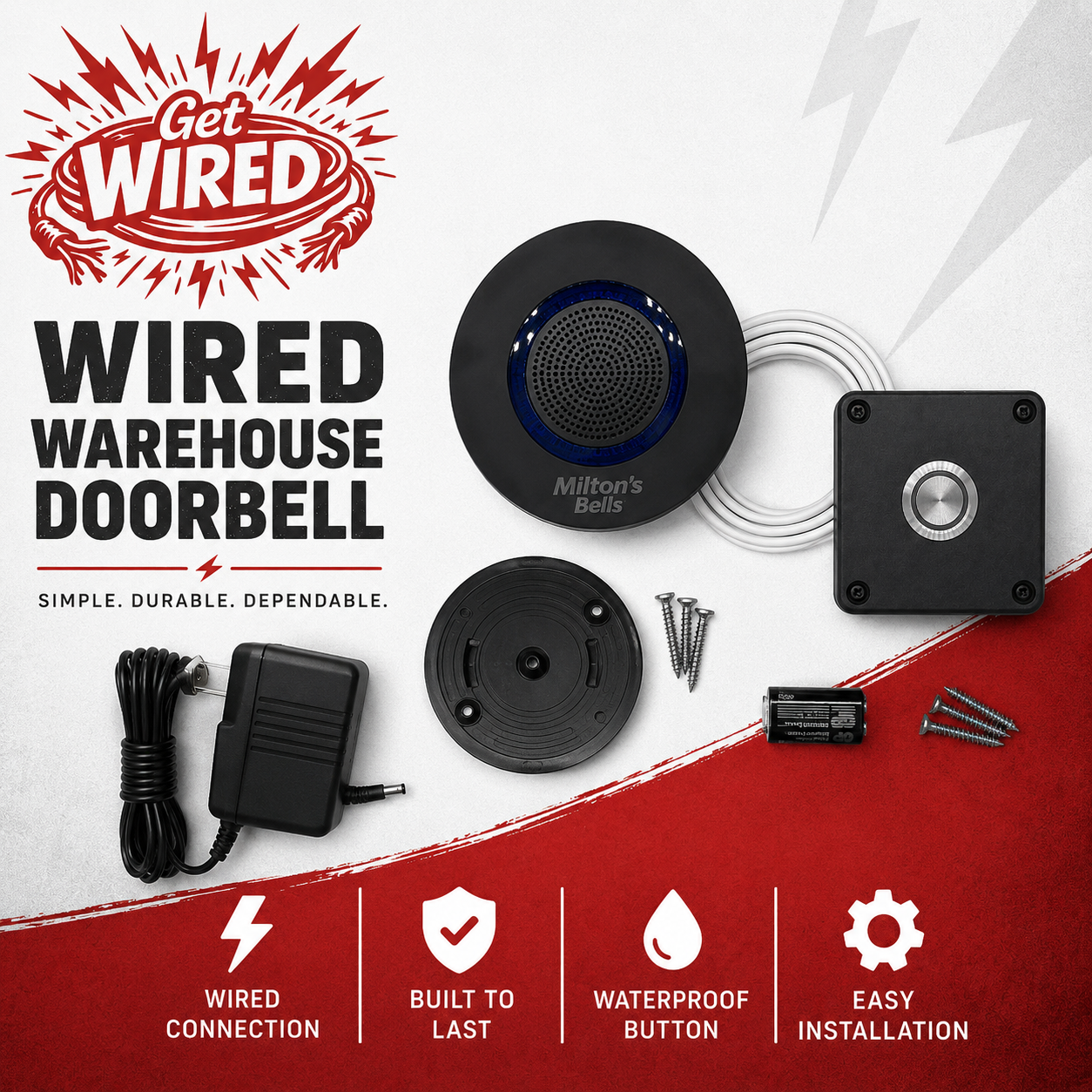X5 Wired Warehouse Chime Kit - SKU: MB X5 WWDC