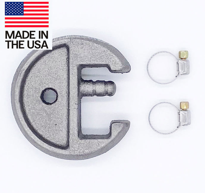 End-of-Hose Anchor Set – Durable Cast Iron Anchor with Hose Clamp for Reliable Hose Support