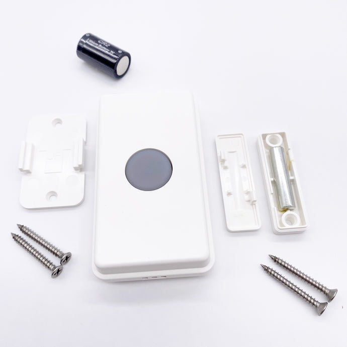 Wireless Push Button including battery mounting bracket and screws