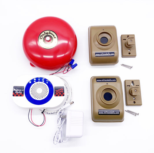Dual Motion Activated Chime and red original Bell Kit  