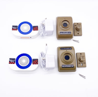 Driveway Motion Sensor Alarm Kit – Dual Wireless Detectors with Adjustable Sensitivity and Customizable Chimes