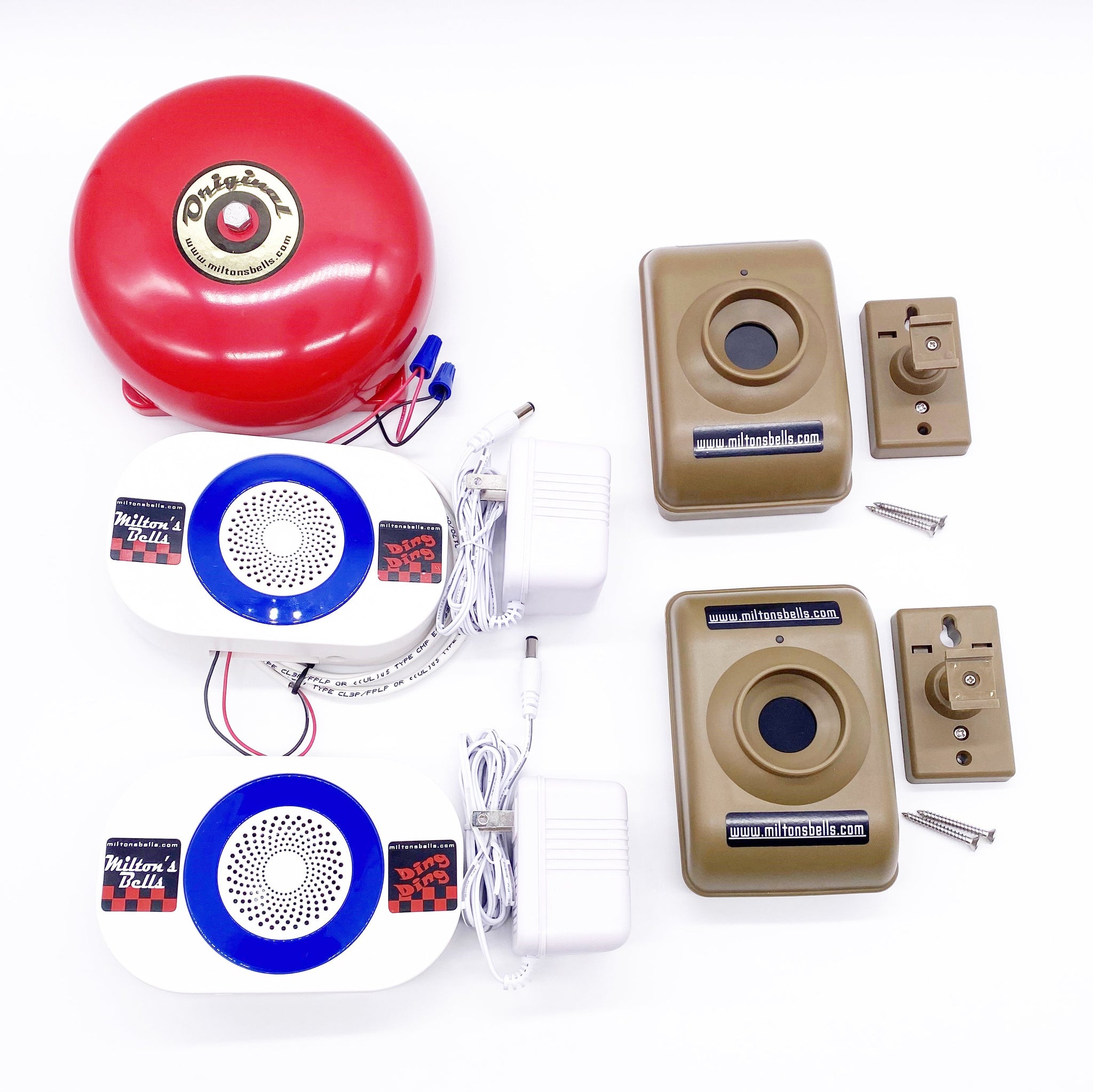 two motion detectors two chimes one red original bell