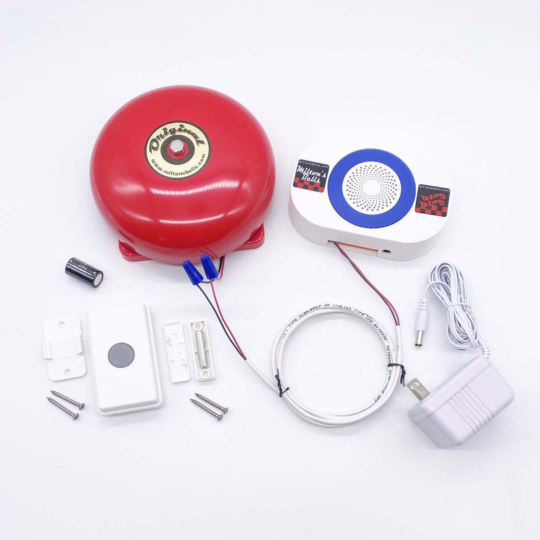 Warehouse Doorbell with low voltage original bell and wireless chime and button