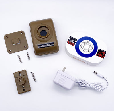Milton's Bells Long-Range Wireless Motion Detector Chime Kit – One Mile Coverage for Vehicle and Pedestrian Monitoring