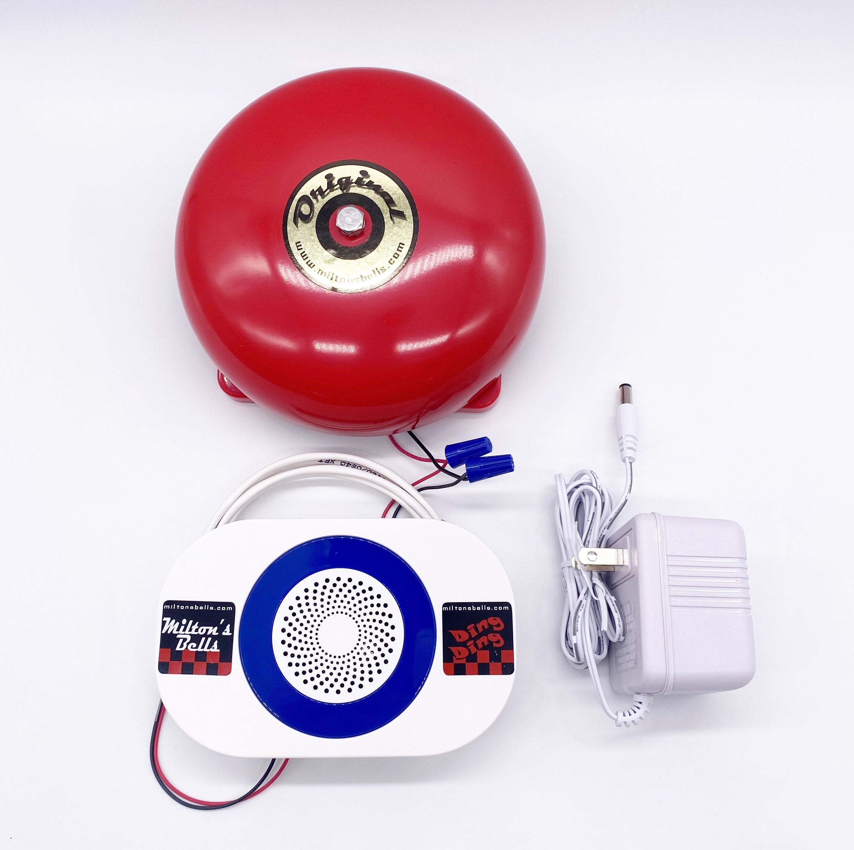 low voltage original bell wired to wireless chime with flashing blue light