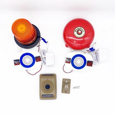 Driveway Motion Sensor Alarm Kit – Wireless Detection with Receiver Chimes, Strobe Light, and Original Bell™ for Heavy Traffic Areas