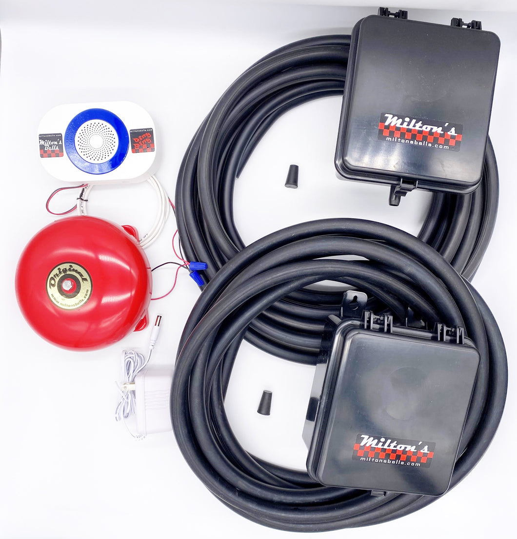 Wireless Original Bell and Chime Kit with Two Transmitters  and driveway hose